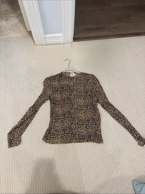 Princess Polly Tops - Princess Polly Leopard Print Long Sleeve Top - Tan & Black